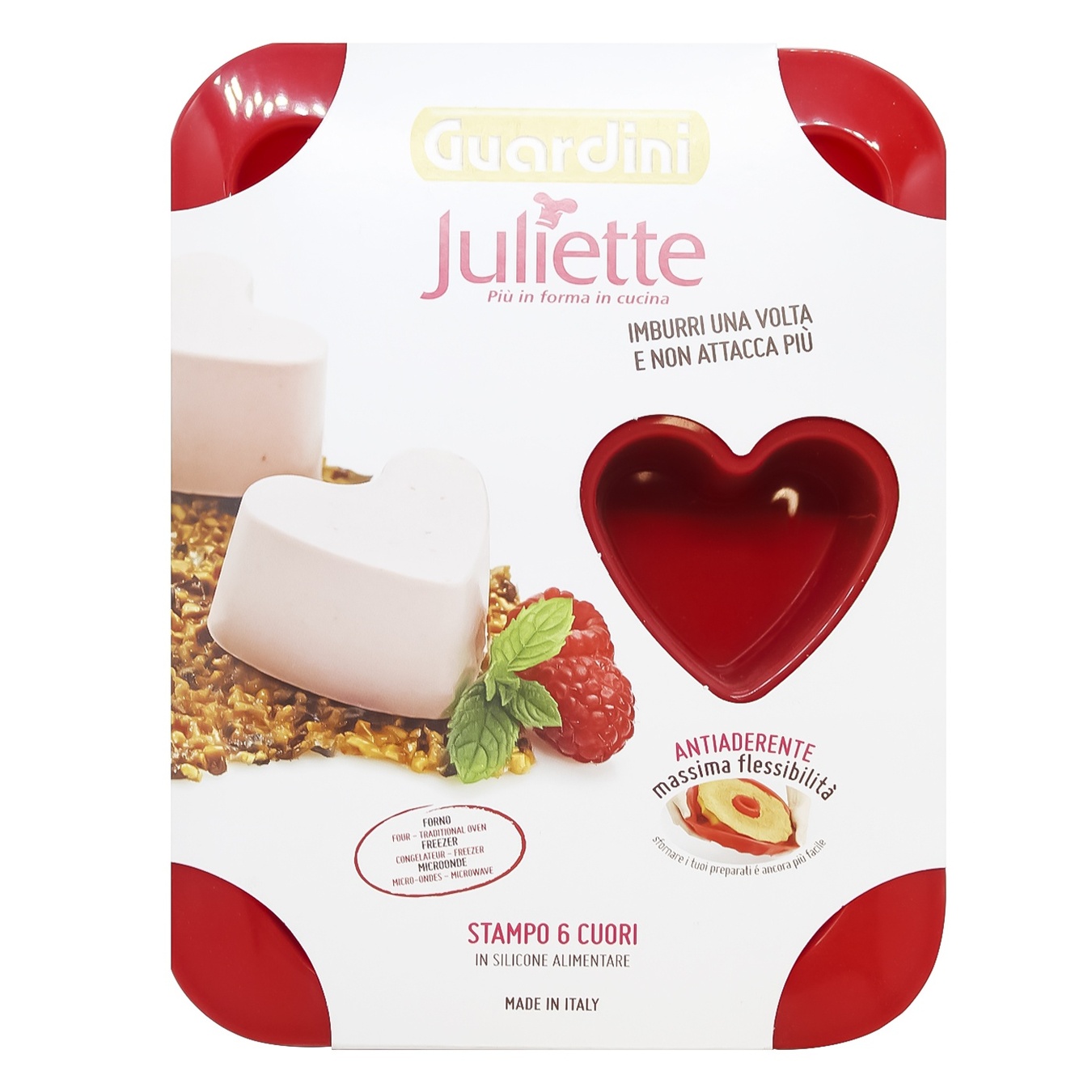 

Форма для выпечки маффинов Guardini Juliette Сердце силиконовая 6шт