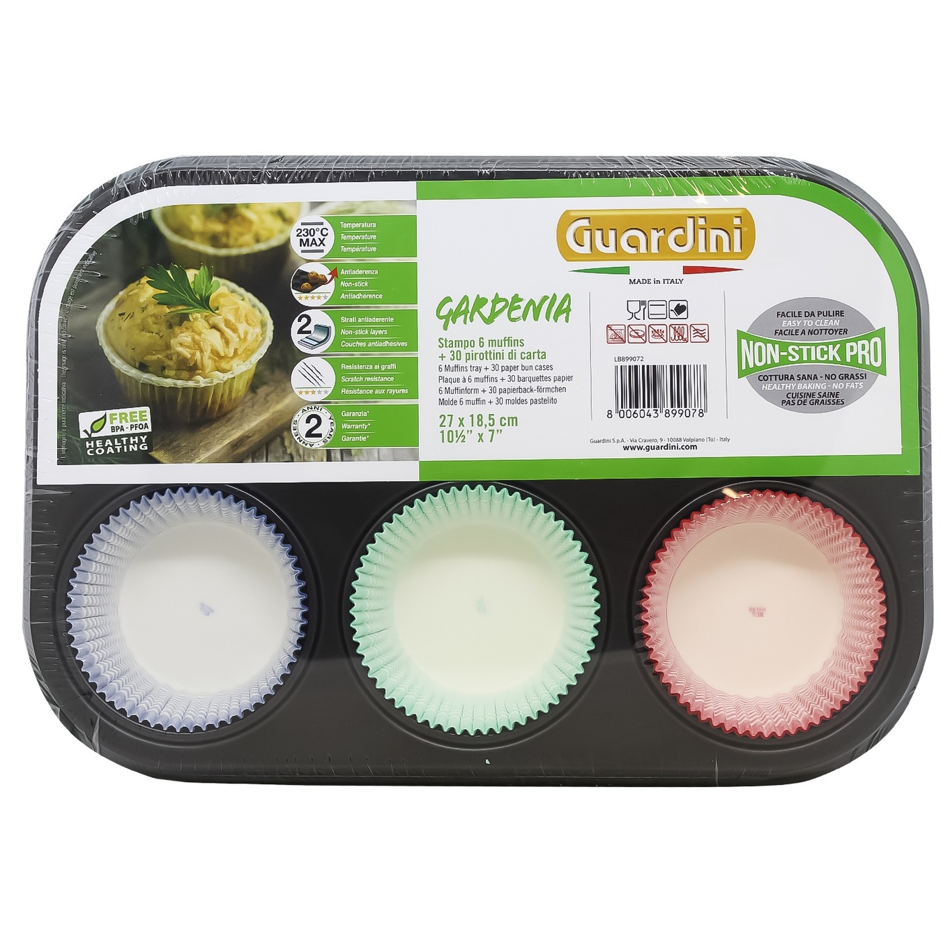 

Форма Guardini Gardenia для 6 маффинов 27x18,5см