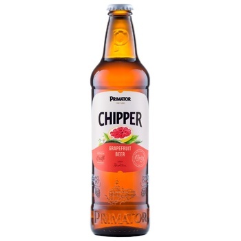 Пиво Primator Chipper Grapefruit світле нефільтроване 2% 0,5л - купити, ціни на Auchan - фото 1