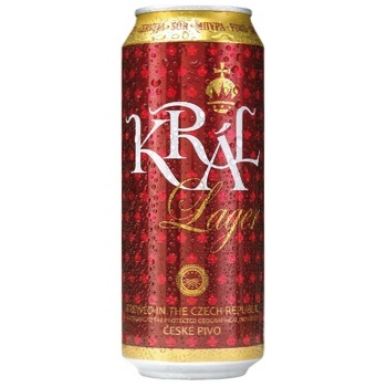 Kral Lager Light Filtered Beer 4.7% 0.5l - buy, prices for MegaMarket - photo 1