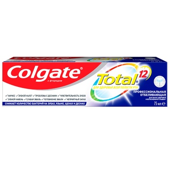 Зубна паста Colgate Total 12 Професійна Відбілююча комплексна антибактеріальна 75мл - купити, ціни на КОСМОС - фото 5