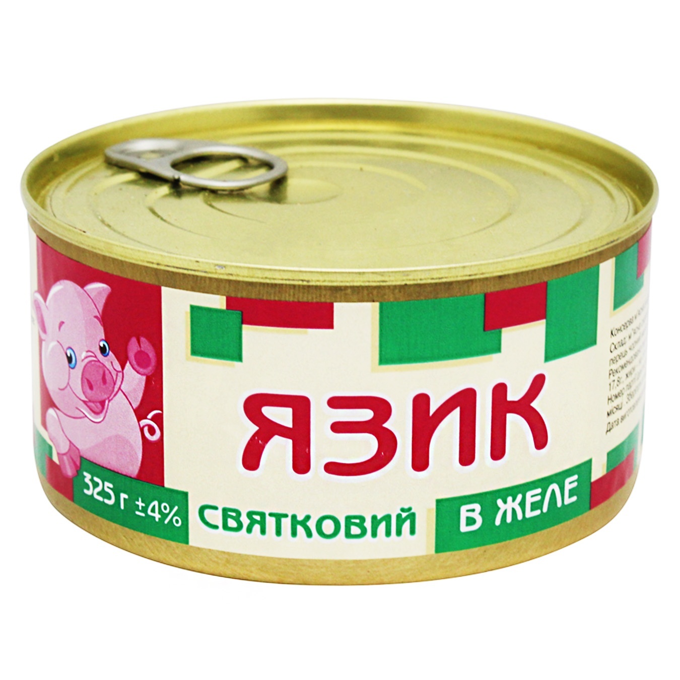 

Язык Пятачок праздничный в желе 325г