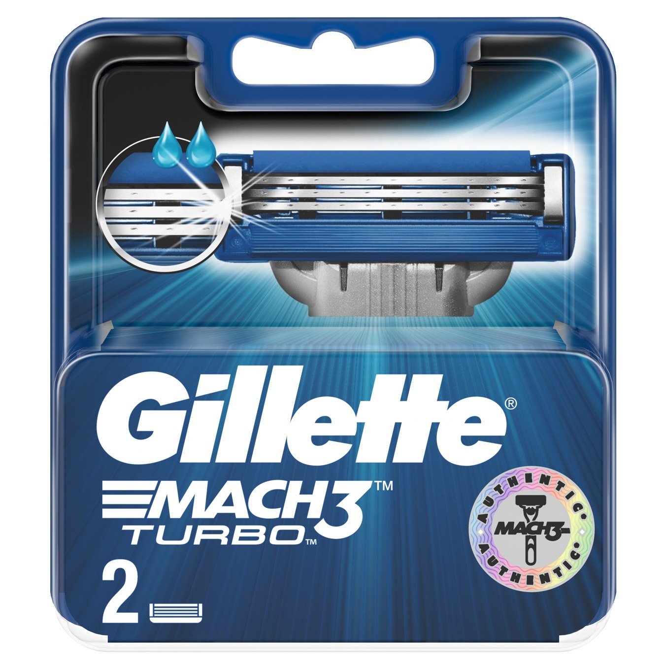 

Картриджи для бритья Gillette Mach3 Turbo сменные 2шт