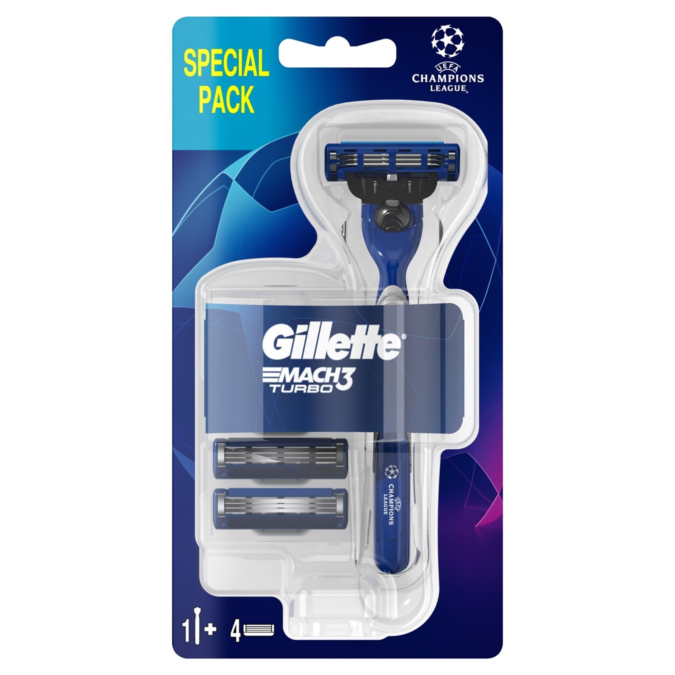 

Бритва Gillette Mach3 Turbo с 4 cменными кассетами