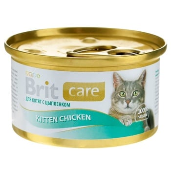 Wet food for kittens Brit Care Cat Kitten Chicken 80g chicken and cheese - buy, prices for MasterZoo - photo 1