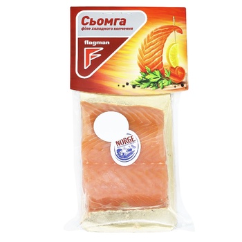 Flagman Cold Smoked Salmon Fillet Piece on Skin 240g - buy, prices for EKO Market - photo 1