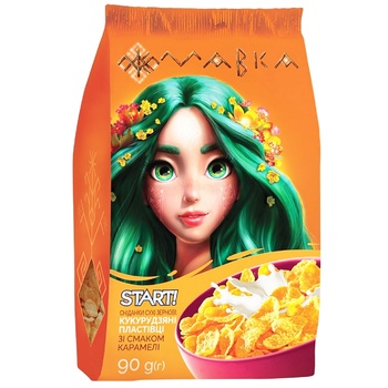 Start! Mavka With Caramel Taste Corn Flakes Dry Breakfast 90g - buy, prices for NOVUS - photo 1