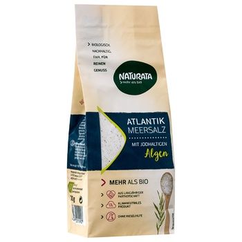 Naturata Iodinated Atlantic Sea Salt with Seaweed 500g - buy, prices for Grono - photo 1