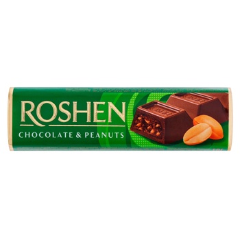 Roshen Milk Chocolate Bar with Peanut Filling 38g - buy, prices for ULTRAMARKET - photo 2