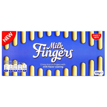 Sweet Arte Milk Fingers Cookies 120g - buy, prices for EKO Market - photo 1