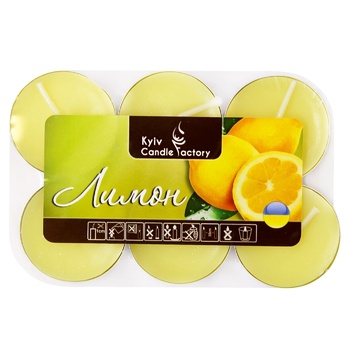 Kyiv Candle Factory Lemon Candle 6шт - buy, prices for MegaMarket - photo 1