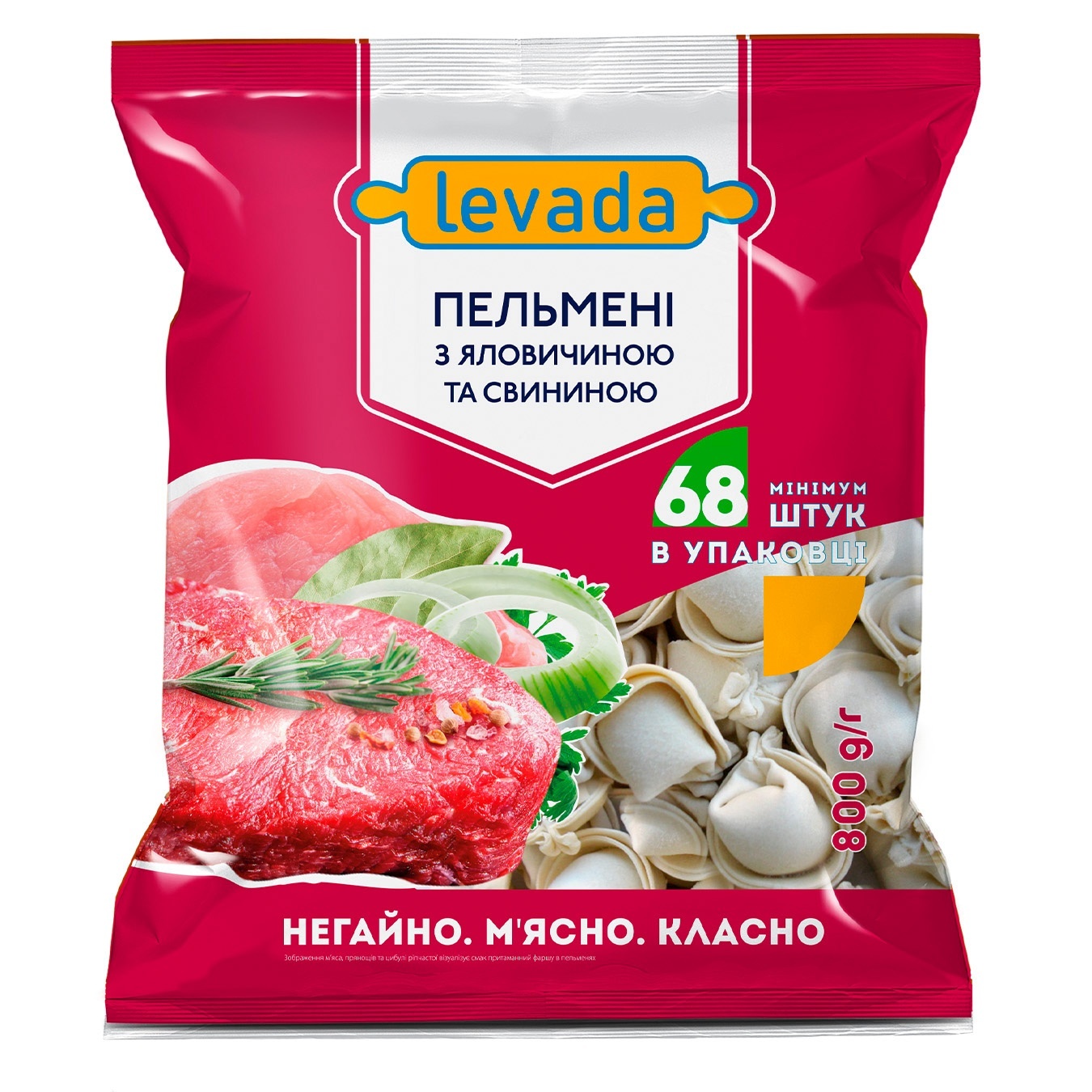 

Пельмени Левада с говядиной и свининой 800г