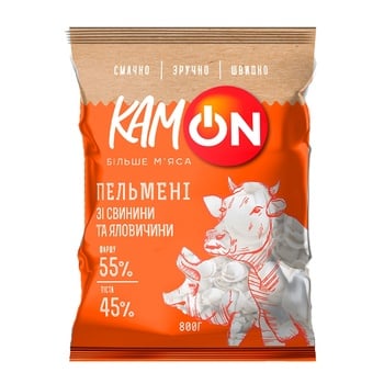 Пельмени КамOn с говядиной и свининой 800г - купить, цены на Auchan - фото 1