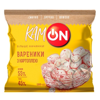 Вареники КамOn с картошкой 600г - купить, цены на Auchan - фото 1