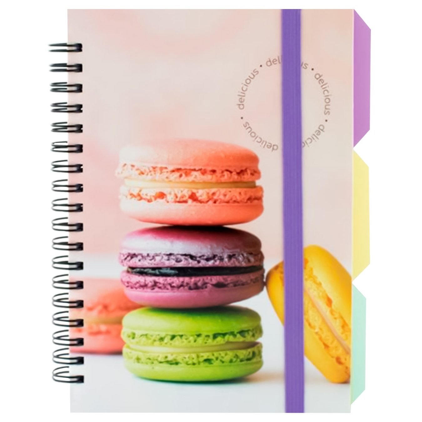 

Блокнот Optima Macaron B6 пластиковая обложка 100л