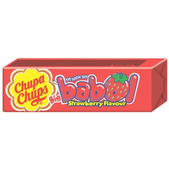 Chupa Chups big babol strawberries with cream chewing gum 27.6g - buy, prices for METRO - photo 1