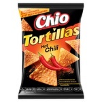 Chio Tortillas Hot Chilli Flavored Corn Chips 110g