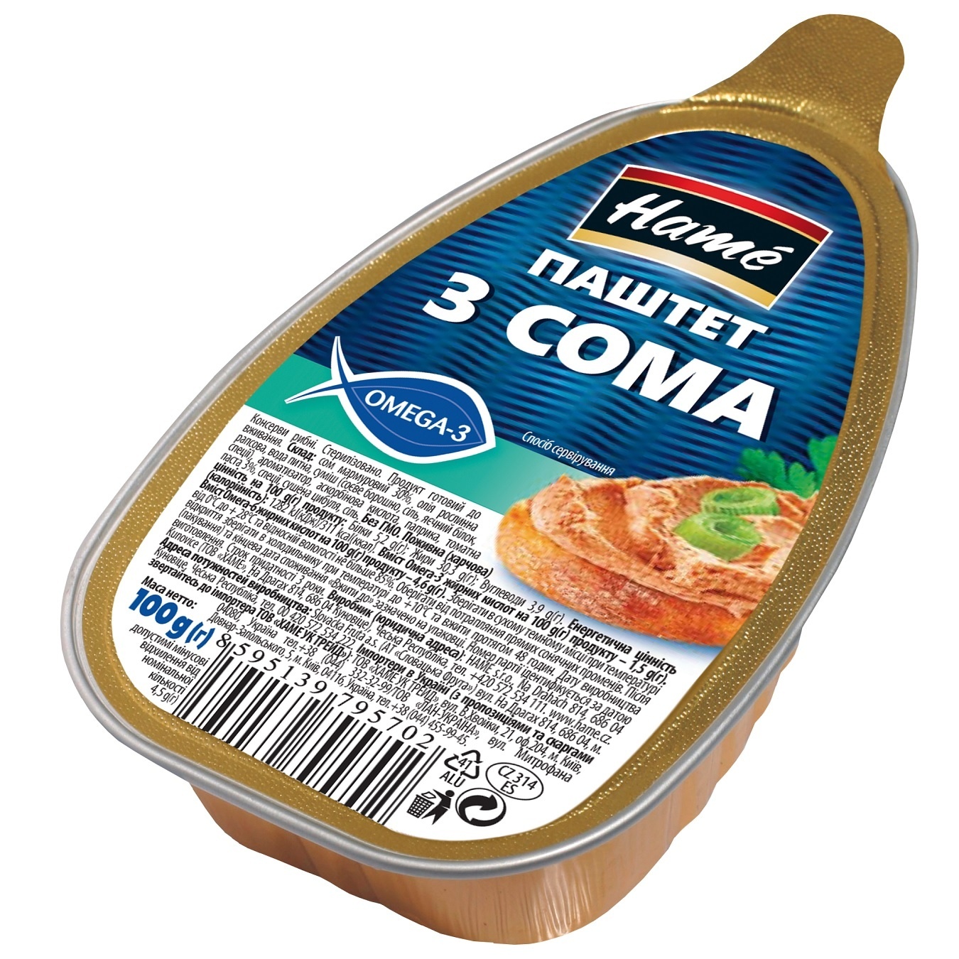 

Паштет Hame из сома 100г
