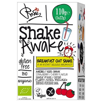 Напиток овсяный Shake Awake клубника-вишня 5шт*19г - купить, цены на Таврия В - фото 1