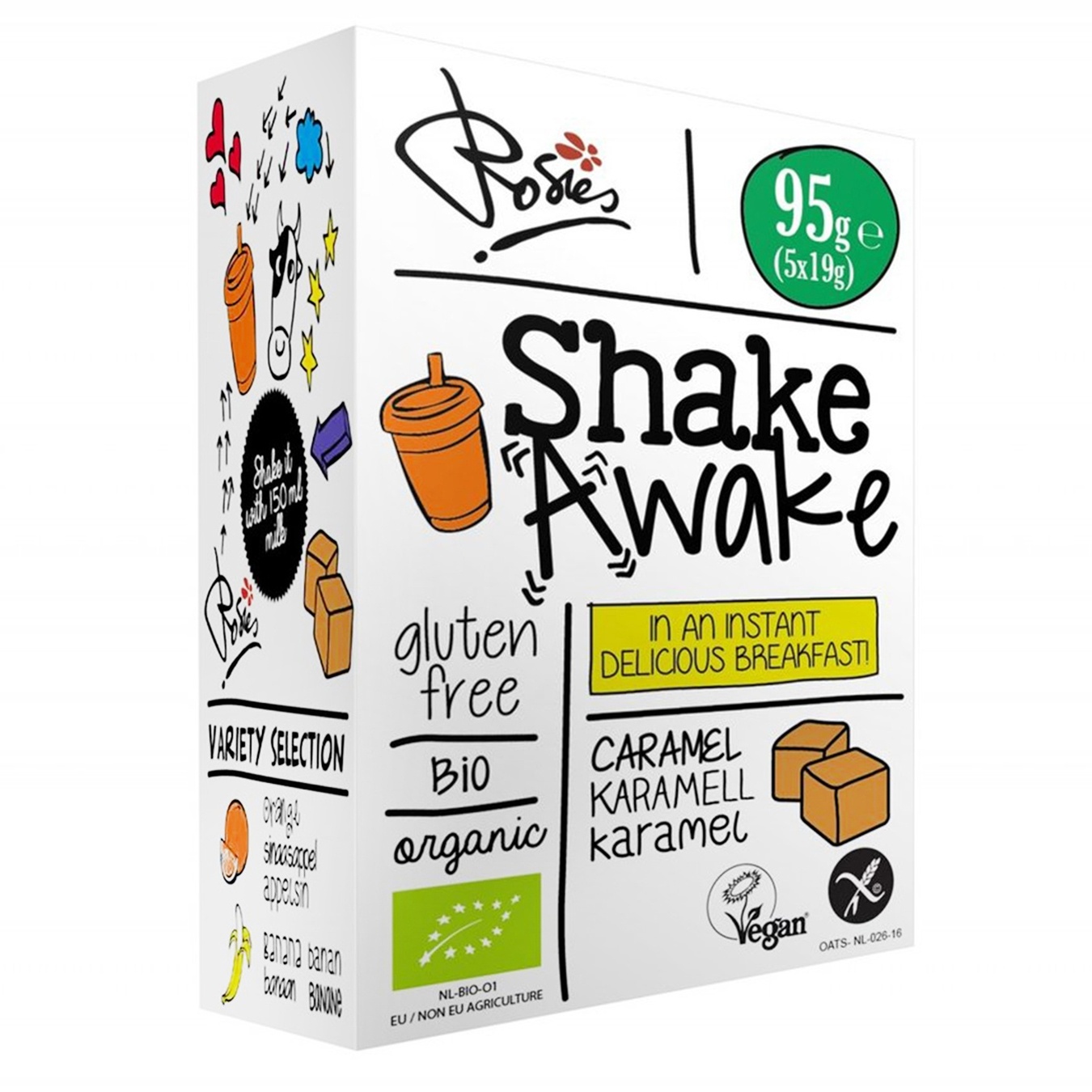 

Напиток овсяный Shake Awake карамель 5шт*19г