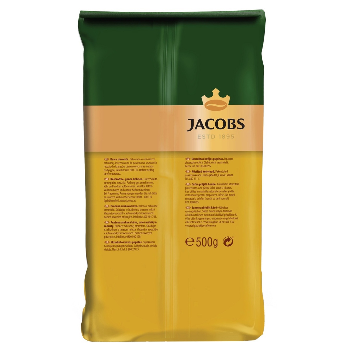 

Кофе Jacobs Crema в зернах 500г