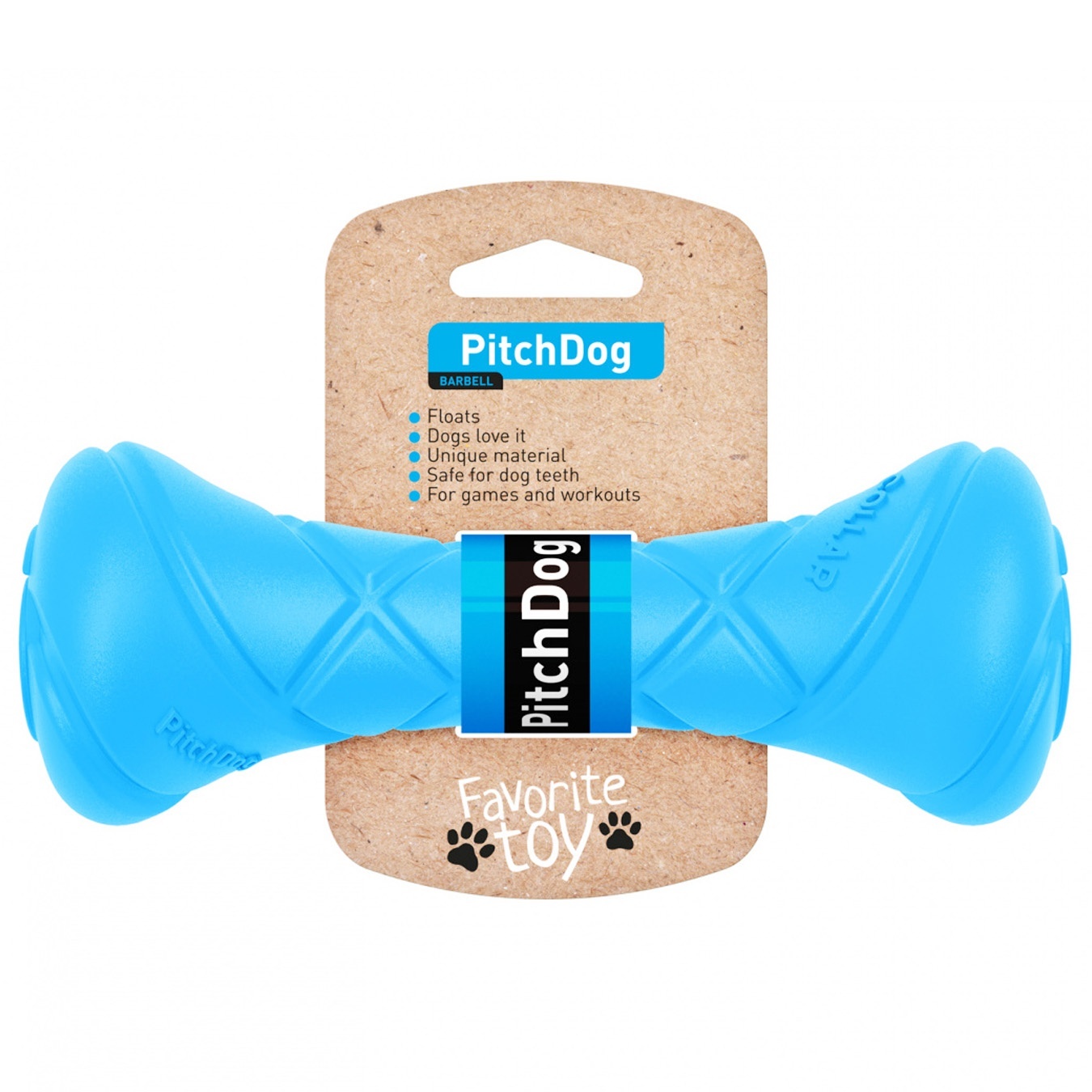 

Гантель PitchDog голубая 7см