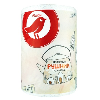 Auchan Three-layer Paper Towel 175 sheets - buy, prices for Auchan - photo 1