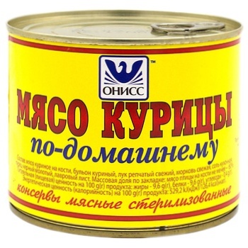 Мясо курицы Онисс по-домашнему 525г - купить, цены на ULTRAMARKET - фото 1