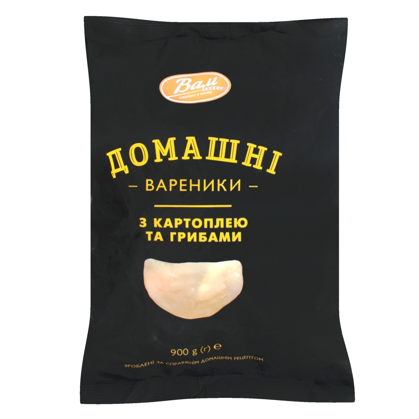 

Вареники Вам вкусно с нами Домашние с картофелем и грибами 900г