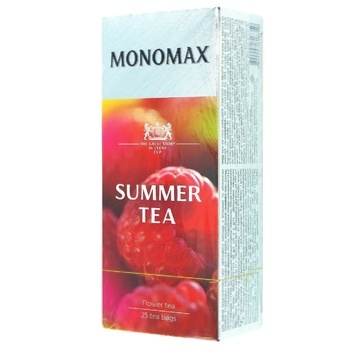 Чай трав'яний Monomax Summer Tea з ароматом малини 25шт*2г