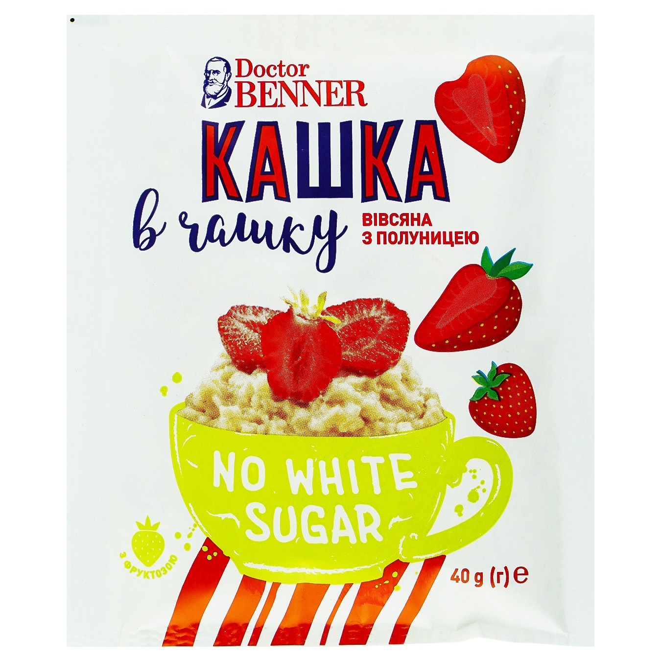 

Каша овсяная Doctor Benner с клубникой 40г