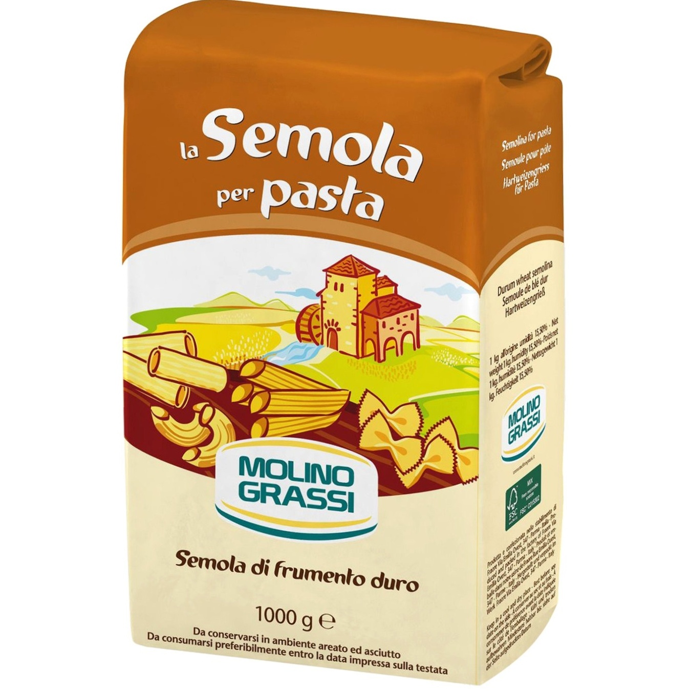 

Мука Molino Grassi Semola per Pasta из твердых сортов пшеницы 1кг