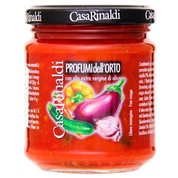 Casa Rinaldi Tomato Sauce with Vegetables 190g - buy, prices for NOVUS - photo 1