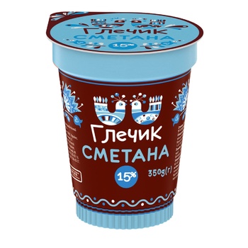 Сметана Глечик 15% 350г - купити, ціни на - фото 1
