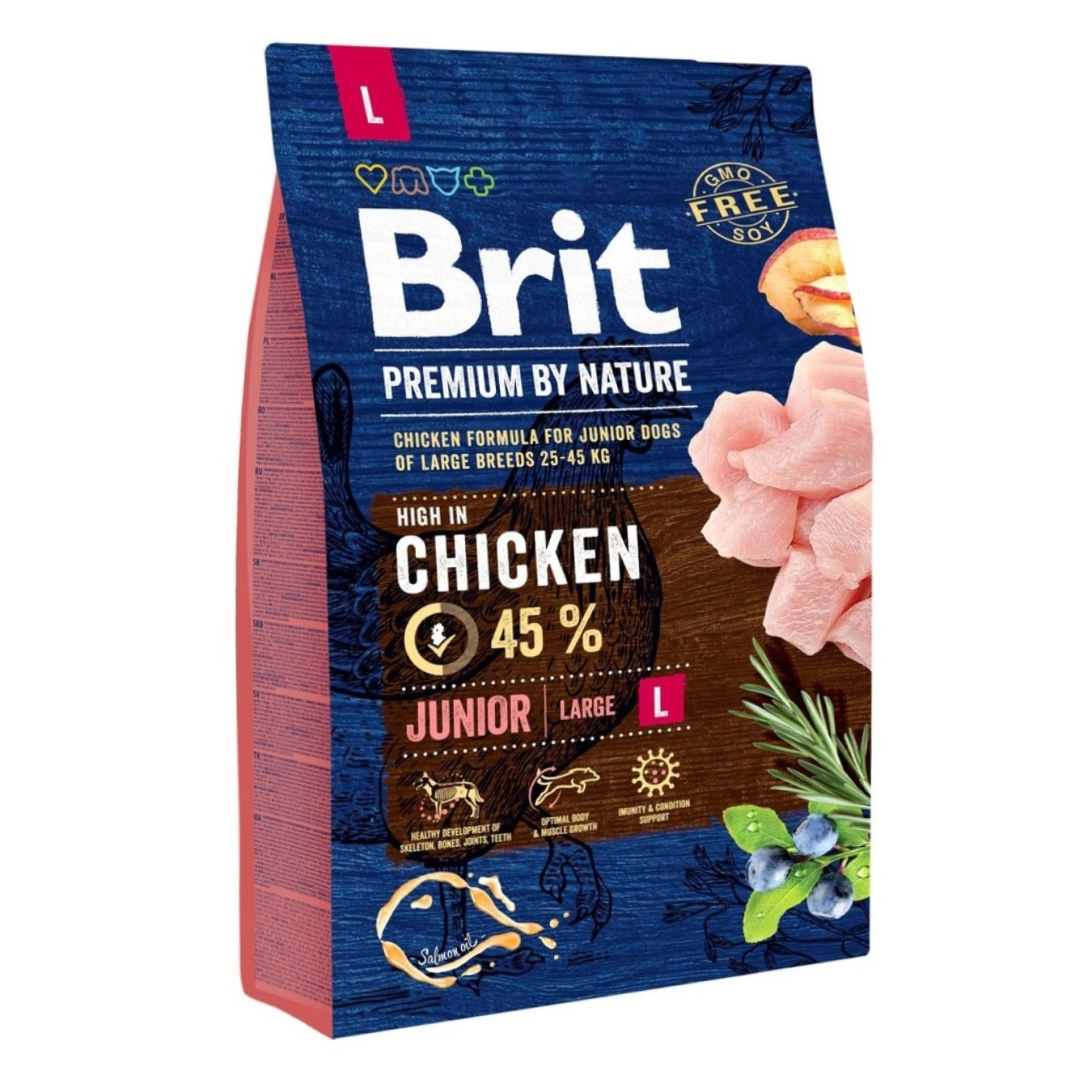 

Корм сухой Brit Premium курица для щенков и молодых собак крупных пород 3кг