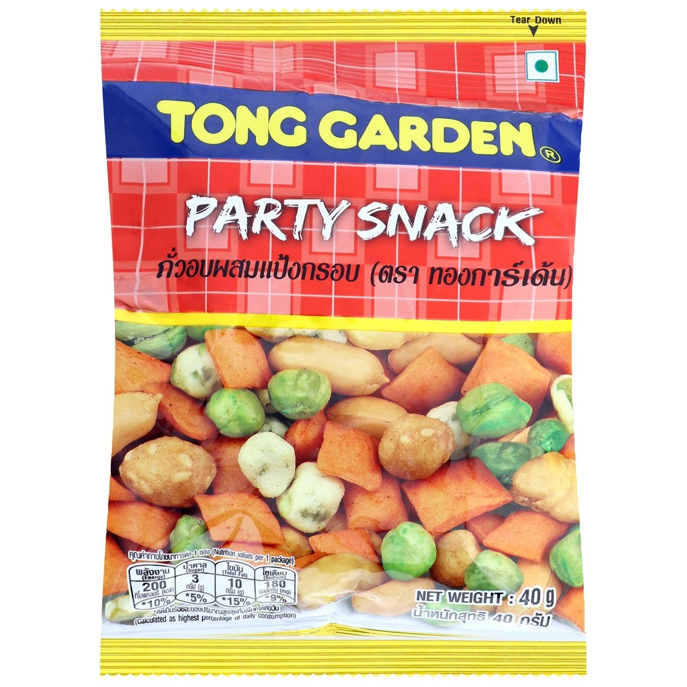 

Микс жареных бобовых Party Snack Tong Garden 40г