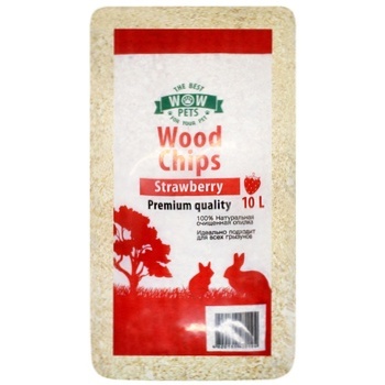 WowPets Wood Сhips with Strawberries Flavor 10l