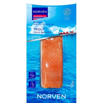 Norven cold-smoked trout  fillet-pieces 240g - buy, prices for MegaMarket - photo 1