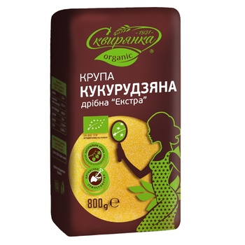 Крупа кукурудзяна Сквирянка Екстра дрібна органічна 800г - купити, ціни на ULTRAMARKET - фото 1