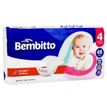 Bembitto 4 Baby Diapers 7-14kg 48pcs - buy, prices for Tavria V - photo 1