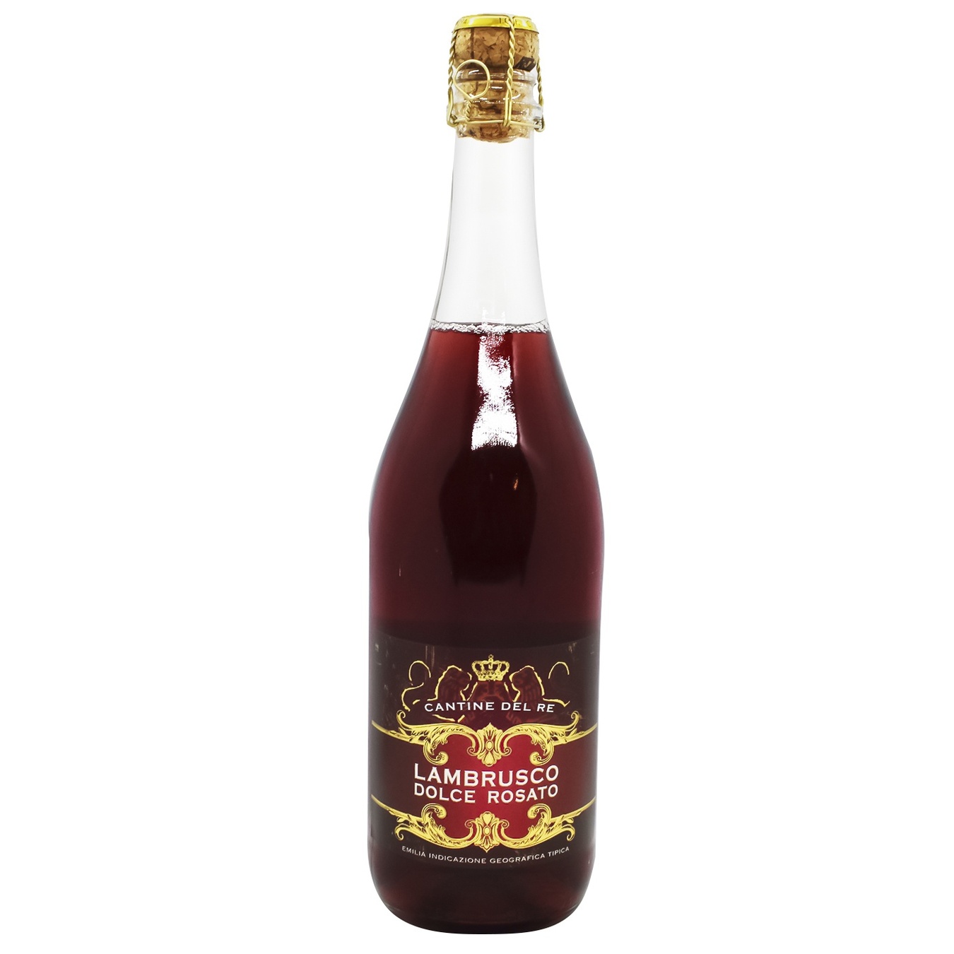 

Вино ігристе Cantine del Re Ламбруско IGT 0,75 л рожеве 8% (Італія)