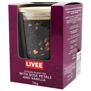 Tea Livee vanilla black 70g cardboard box Poland