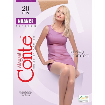 Conte Nuance Women's Tights 20 den 6 mocca - buy, prices for MegaMarket - photo 1