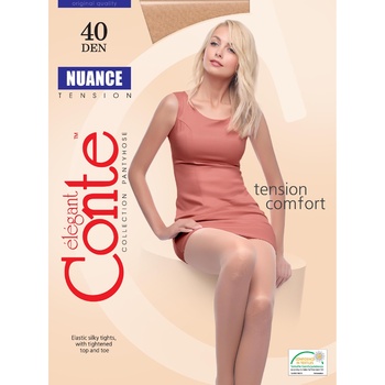 Колготы женские Conte Nuance 40ден р.5 Nero - купить, цены на КОСМОС - фото 1