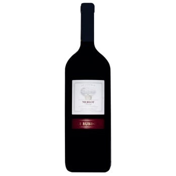 Вино Le Rubinie Merlot червоне сухе 11% 1,5л - купити, ціни на ULTRAMARKET - фото 1