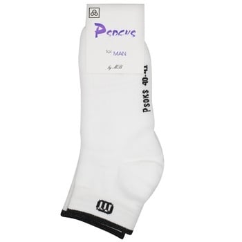 PSocks Comfort Sport Logo on the rim white Men's Socks s.44-45 - buy, prices for Tavria V - photo 1