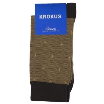 Krokus Jacquard High Men's Socks s.42-45 Brown - buy, prices for - photo 1