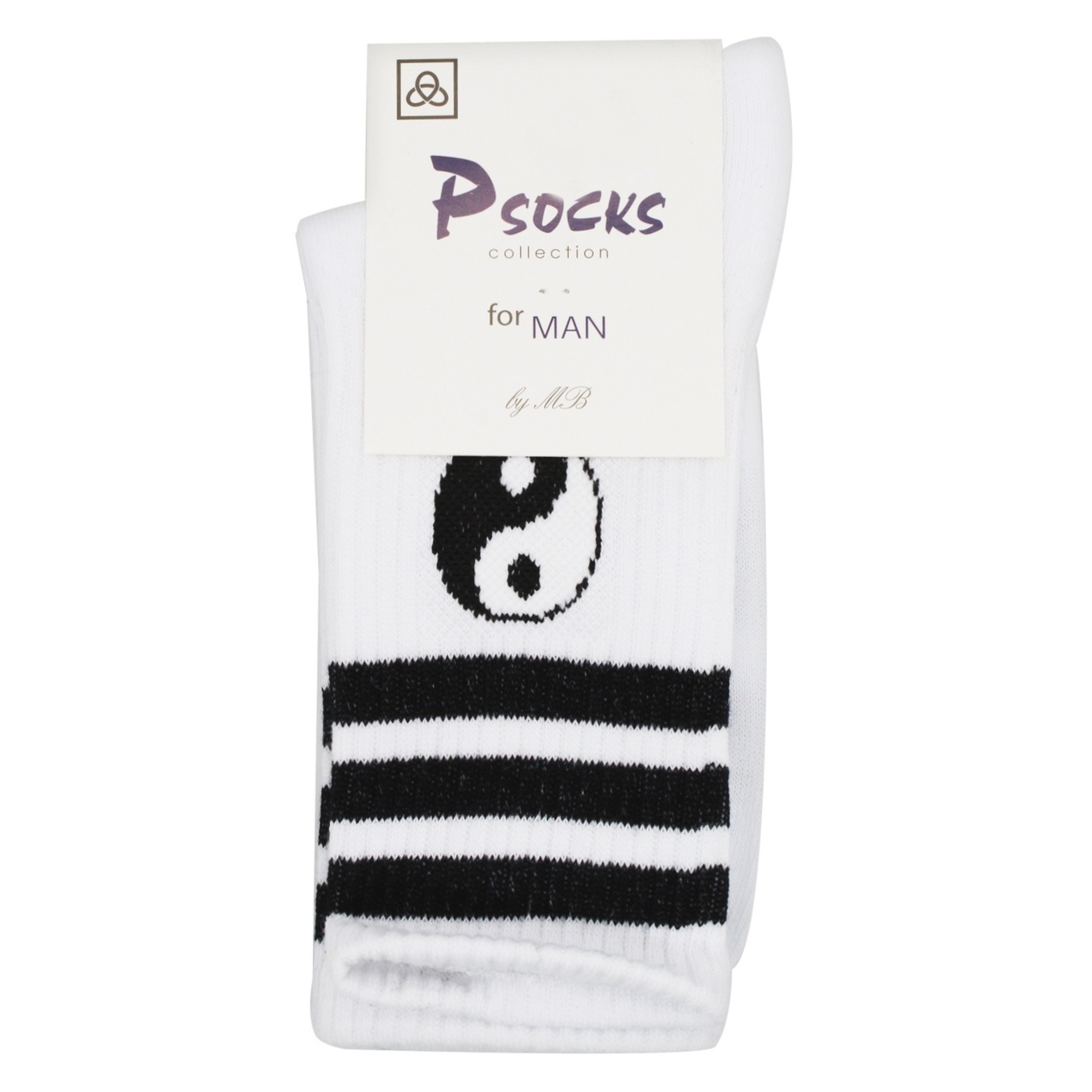 

Носки мужские PSocks Комфорт р.44-45 инь-янь белый