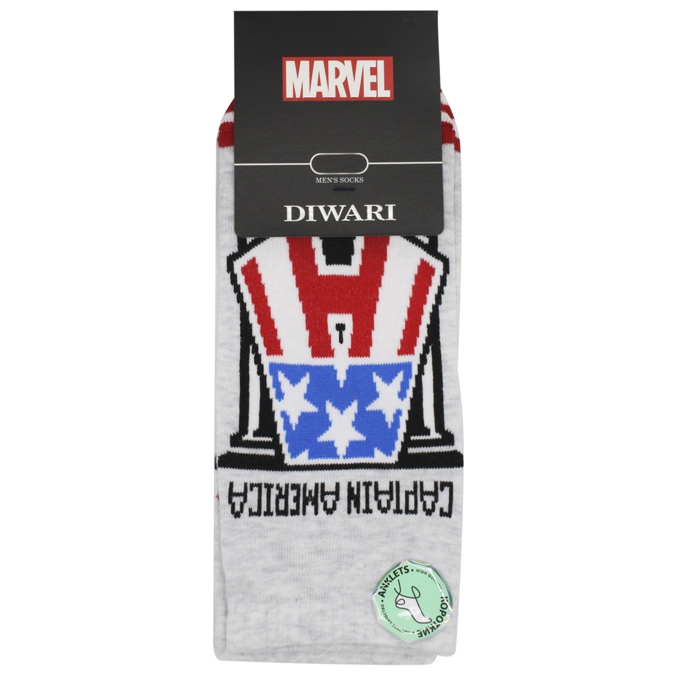 

Носки мужские DiWaRi Marvel р.27 светло-серый