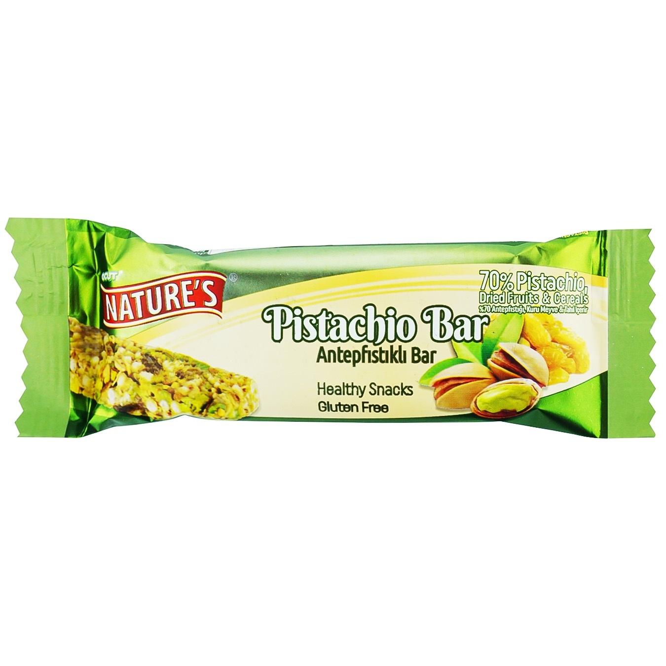 

Батончик Ogut Nature's грильяж с фисташками 30г